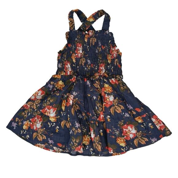 Sea New York Other - Sea New York Girls Esme Floral Smocked Dress Navy Size 4Y Crisscross Back NWT